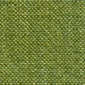 Olive green woven fabric sample with heathered texture, displaying a dense twill weave and discreet “swan > fabric (g) > g 962” label.